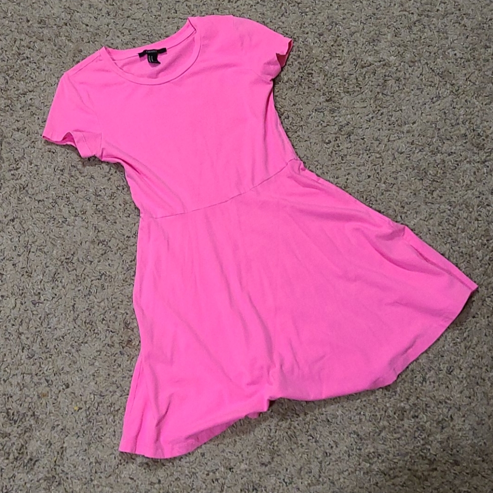 Hot pink skater dress